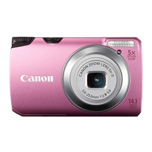【当当自营】 Canon佳能 数码相机 PowerShot A3200 IS (PKCH)粉色（1410万像素 2.7寸液晶屏 5倍光学变焦 28mm广角）