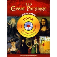 120 Great Paintings CD-ROM and Book伟大的画作（书和光盘）