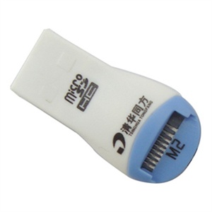 【当当自营】清华同方 读卡器 DK-03 炫彩系列 TF/M2专用读卡器 白色