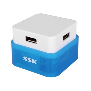 飚王（SSK）彩晶USB-HUB SHU020 4口集线器（蓝色）