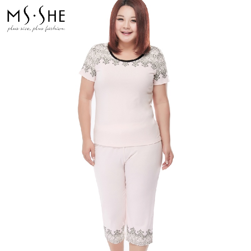 【预售MSSHE加大码<em>女装2015新款</em>夏装舒适家