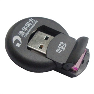 【当当自营】清华同方 读卡器 DK-06 炫彩系列 TF/MICRO SD专用读卡器 黑色