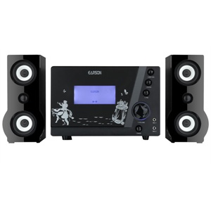 【当当自营】耳神（EARSON）ER2078 卡拉OK家居音响 可读SD卡USB 蓝底白字LCD动态显示屏 前置双麦克接口