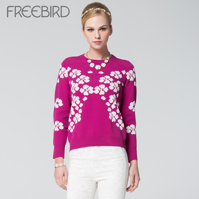 【自由鸟<em>2015春季新款</em>女士<em>毛衣</em>针织衫 春秋装