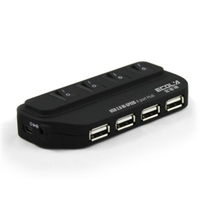 宜客莱（ECOLA）204BK智慧型USB-HUB集线器
