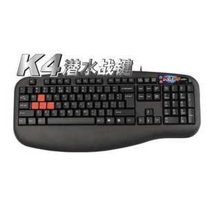 【当当自营】双飞燕 （A4Tech）潜水战键K4-200键盘 （PS2接口）（黑色）