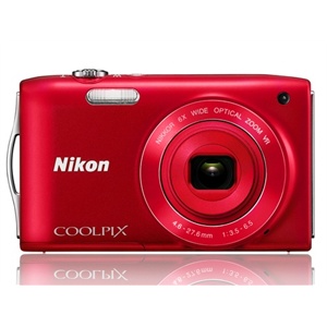 尼康（Nikon）COOLPIX S3300数码相机（红色）