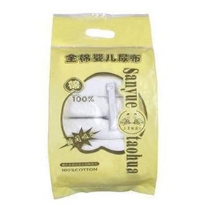 三月桃花 全棉月子型婴儿尿布 12片装0011