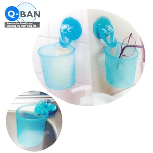 日本进口Q-BAN吸盘挂钩连置物盒