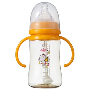 日康 宽口有柄自动奶瓶（240ml.PPSU)RK-3165