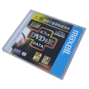 maxell麦克赛尔 DVD＋R 16X 1p (台湾产) 单片厚盒超硬 1*5