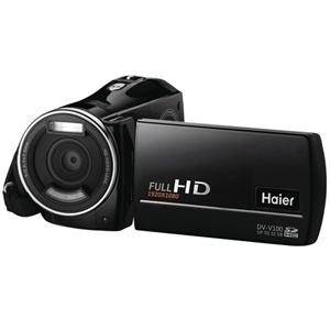 海尔（Haier）DV-V100数码摄像机（珠光黑）