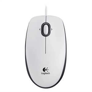 【当当销售配送】logitech 罗技 M100 高性价比有线鼠标（白色） 新品上市！