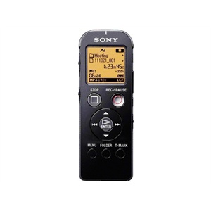 索尼ICD-UX523F立体声数码录音棒（黑色）（4GB+存储卡插槽）