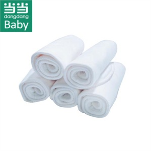 dangdang baby 生态棉四层纯棉尿布（赠尿布扣）DEAWA9601 白色 42*17cm （5只装）