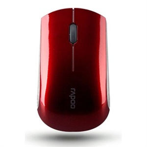 【当当销售配送】雷柏(Rapoo)1200入门级无线蓝光鼠标(红色)2.4G/有效距离10米