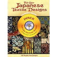 Full-Color Japanese Textile Designs CD-ROM and Book 全色日本纺织品设计图集（书和光盘）