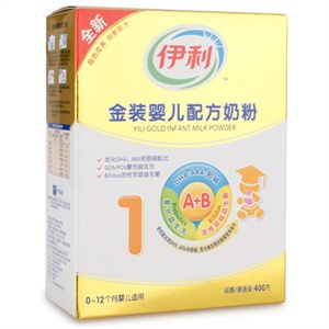 伊利 金装婴儿配方奶粉400g/盒(0-6个月)