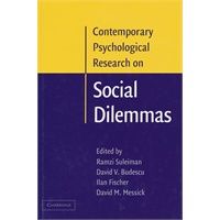 Contemporary Psychological Research on Social Dilemmas