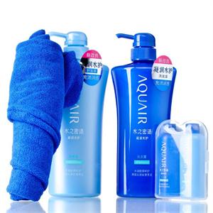 资生堂 水之密语凝润水护洗护套装（洗发露600ml+护发素600ml，送迷你随身装50ml*2+干发帽一个)