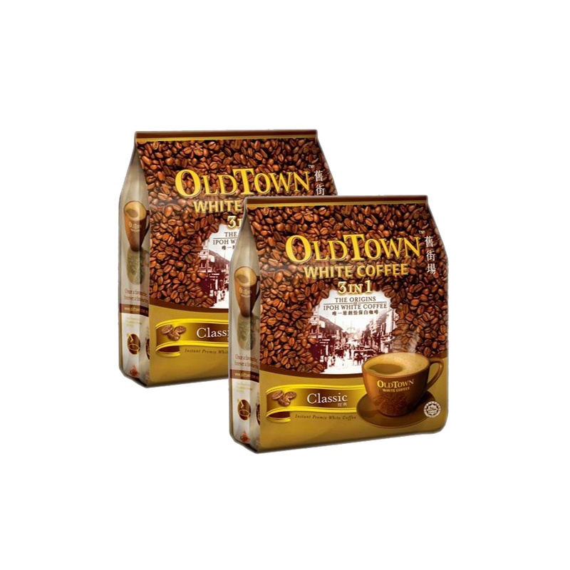 [当当自营] 旧街场  OLDTOWN 3合1原味 白咖啡 480g 马来西亚进口 咖啡