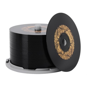 麦克赛尔（Maxell）CD-R 50片桶装黑胶金纹刻录光盘（纪念版）