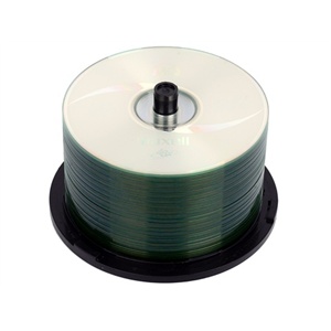 麦克赛尔（Maxell）CD-R 50片桶装刻录光盘（银盘）