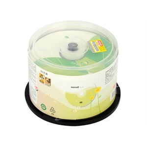 麦克赛尔（Maxell）CD-R 50片桶装刻录光盘（花叶）