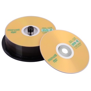 麦克赛尔（Maxell）DVD-R 25片桶装刻录光盘（1-16X）