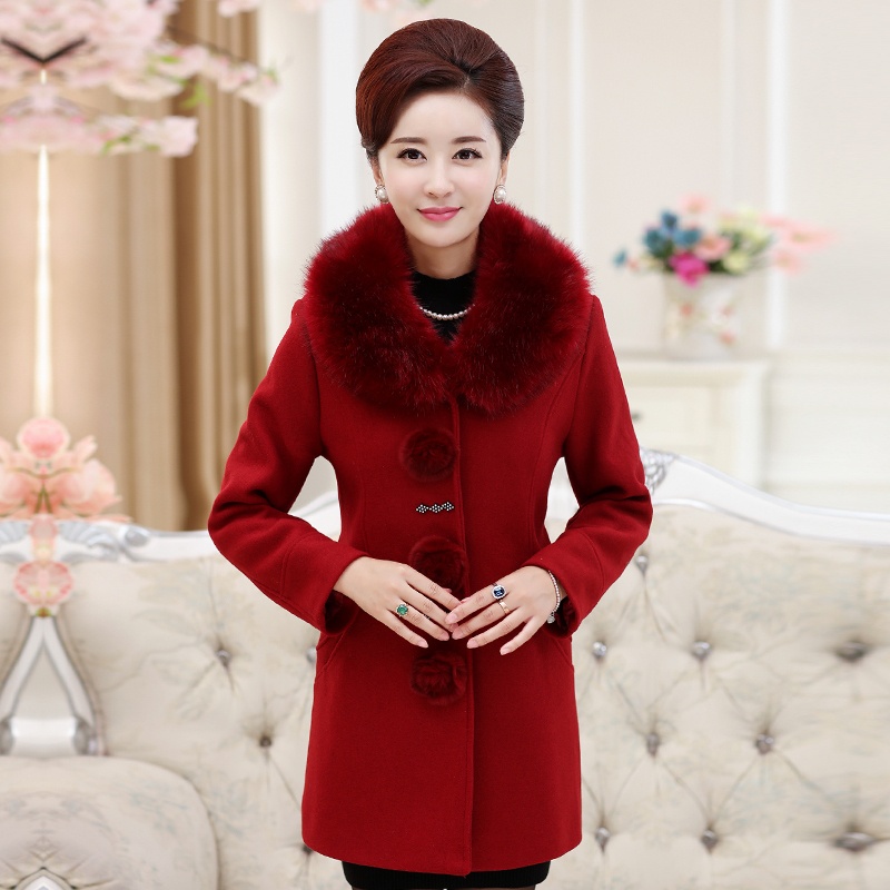 【【<em>货到付款</em>】<em>2015</em>中老年<em>女装新款</em>秋冬装毛
