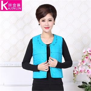 咔金琳 2015中年女装新款羽绒<em>棉马甲</em>加大妈妈