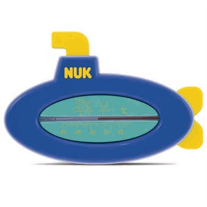 NUK潜水艇形洗澡水温计 (测量洗澡水温用) （卡装）(多种颜色随机发货)
