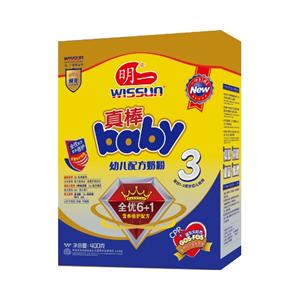 明一真棒baby3段幼儿配方奶粉400g