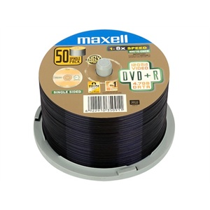 麦克赛尔（Maxell）DVD+R 50片桶装刻录光盘（1-8X）
