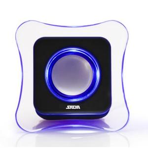 赛达 V-115 迷你炫彩 笔记本音箱（豪华黑）2个
