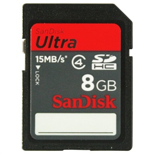 [当当销售配送]SanDisk 8GB 高速SDHC存储卡(Class4)15MB/s
