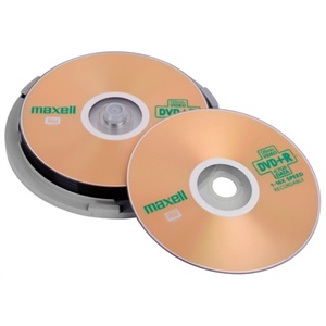 麦克赛尔（Maxell）DVD+R 10片桶装刻录光盘（1-16X）