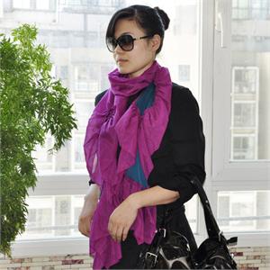 【当当自营】柏汇优品 真丝棉长围巾 BH261101 窈窕淑女 玫红色