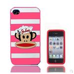 大嘴猴Paul Frank iPhone 4代手机硅胶套(蓝色多心猴)
