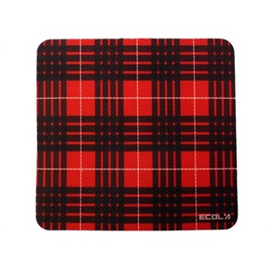 宜客莱（ECOLA）MP-BK035RD格子布Pro-fit鼠标垫（红色）