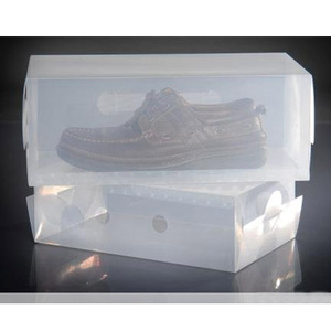 时尚透明水晶鞋盒 塑料鞋子收纳盒（男士） 33×20×12cm