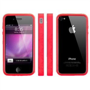 Maclove Cilla iPhone 4 边框保护套 TPU材质 红色（解决“信号门”）