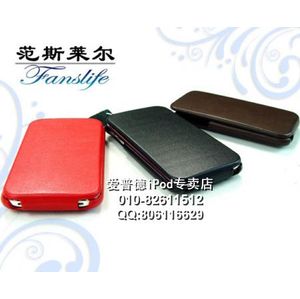 Fanslife iPhone 3G超薄翻盖皮套 0.8mm厚度 平纹黑色