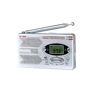 安键收音机A-1004 十波段数码显示钟控收音机