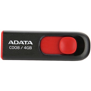 威刚（ADATA）C008 U盘（黑红）（4GB）
