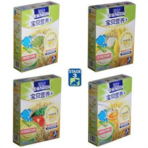 雀巢米粉3段混合装（牛肉蔬菜、蜂蜜、五谷、绿豆）225g*4