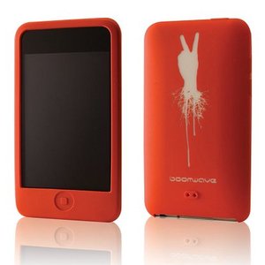 Boomwave iPod touch 2代 个性镭射图案硅胶套（含屏幕膜）红色