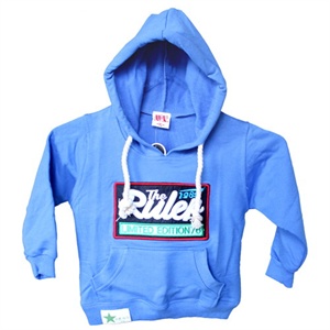 韩版全棉连帽卫衣外出服蓝色L