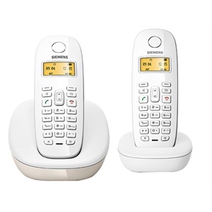 西门子（SIEMENS）A680数字双无绳电话机（玉石白）（套装2.4G）
