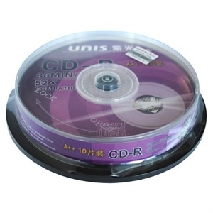 【当当自营】Unis 紫光 CD-R 52X 700MB 钻石系列 10片桶装 刻录光盘